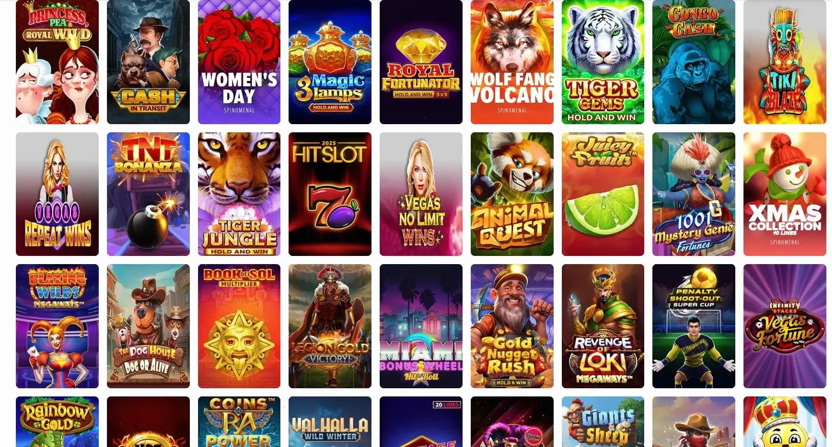 Goldex Online Casino Spielübersicht